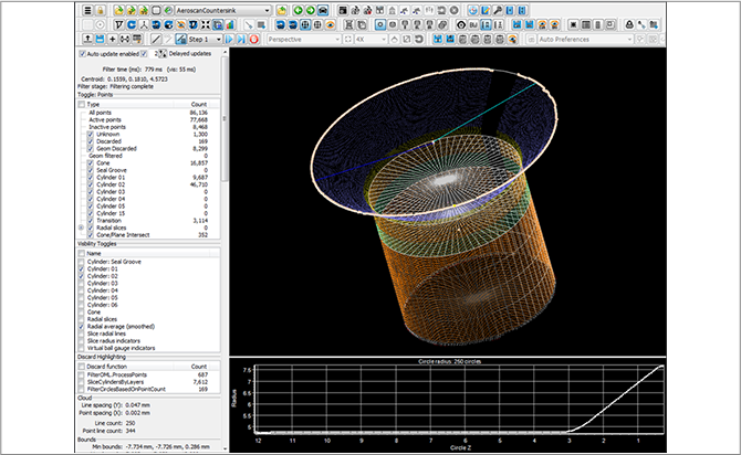 Measurement results can be diplayed as a point cloud.